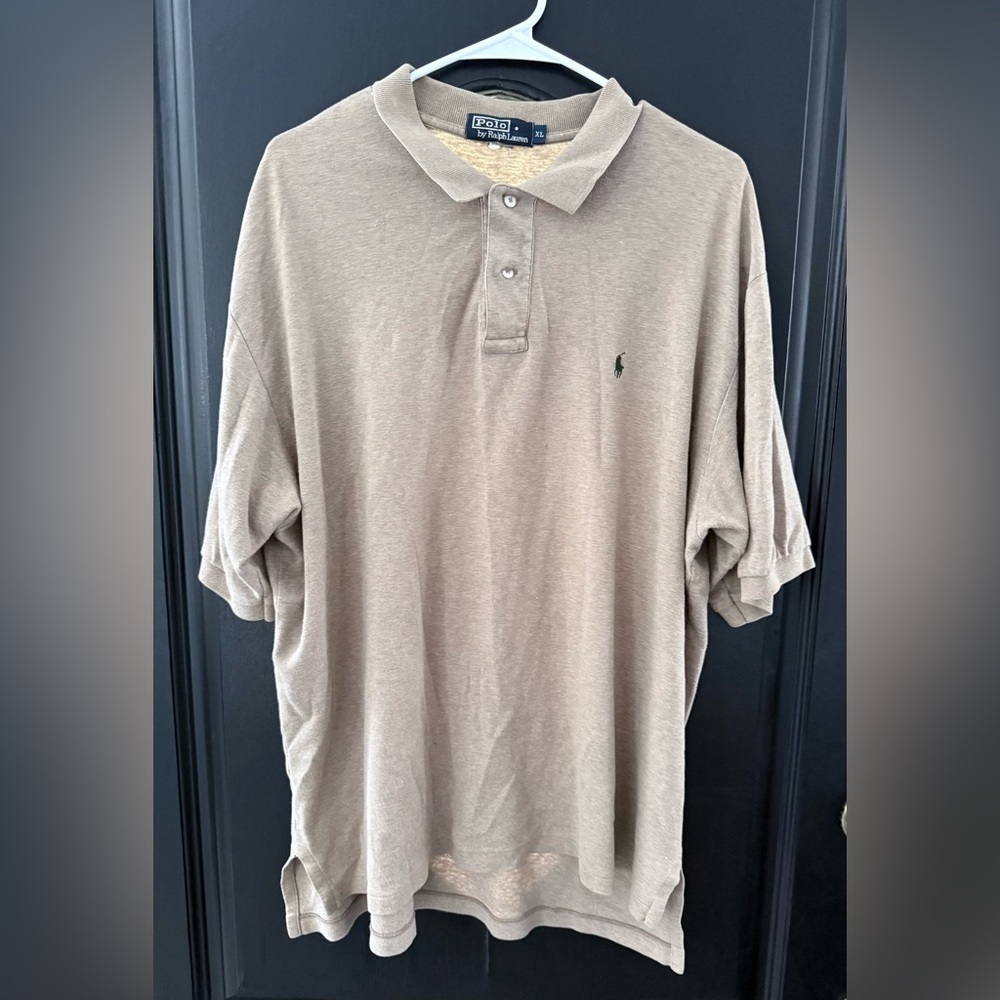 Polo Ralph Lauren Polo Shirt Short Sleeve Casual Classic Beige